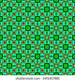 Color decorative seamless pattern with geometric ornamnet. Vector illustration.