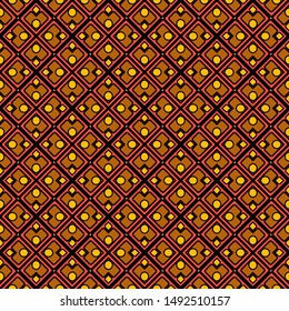 Color decorative seamless pattern with geometric ornamnet. Vector illustration.