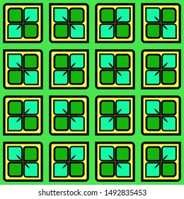 Color decorative seamless pattern with geometric ornamnet. Vector illustration.