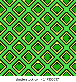 Color decorative seamless pattern with geometric ornamnet. Vector illustration.