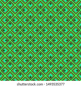 Color decorative seamless pattern with geometric ornamnet. Vector illustration.