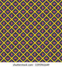 Color decorative seamless pattern with geometric ornamnet. Vector illustration.