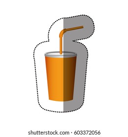 color delicious beverage soda icon, vector illustration image