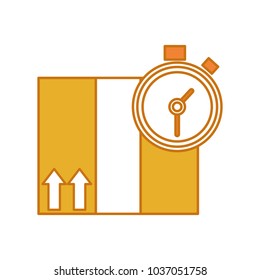 color delivery package service with chronometer object