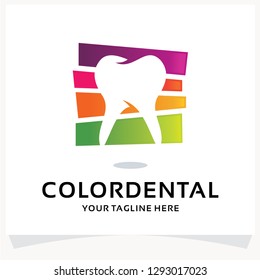 Color Dental Logo Design Template Inspiration