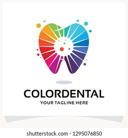 Color Dental Logo Design Template Inspiration