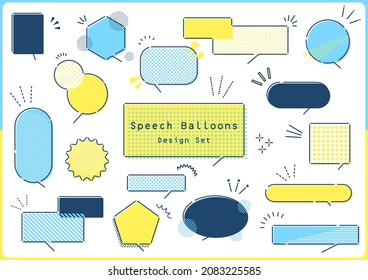 Color Design Cute speech bubble set