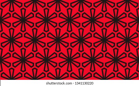 Color design geometric pattern. Seamless vector illustration red color.