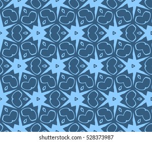 Color design geometric pattern. Seamless vector illustration blue color.