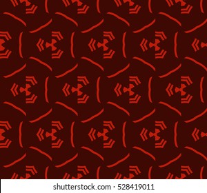 Color design geometric pattern. Seamless vector illustration red color.
