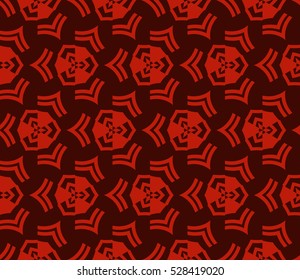 Color design geometric pattern. Seamless vector illustration red color.