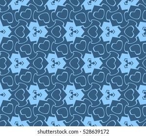 Color design geometric pattern. Seamless vector illustration blue color.