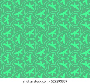 Color design geometric pattern. Seamless vector illustration green color.