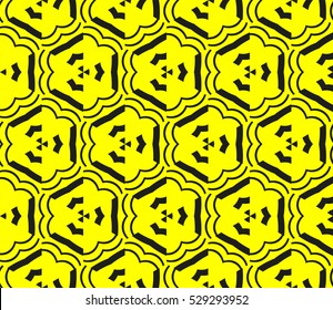 Color design geometric pattern. Seamless vector illustration yellow color.