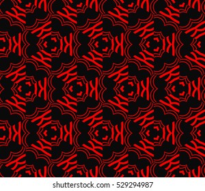 Color design geometric pattern. Seamless vector illustration red color.