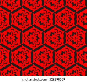 Color design geometric pattern. Seamless vector illustration red color.