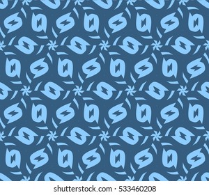 Color design geometric pattern. Seamless vector illustration blue color.