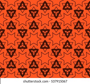 Color design geometric pattern. Seamless vector illustration orange color.