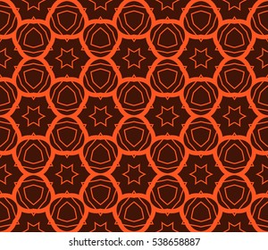 Color design geometric pattern. Seamless vector illustration orange color.