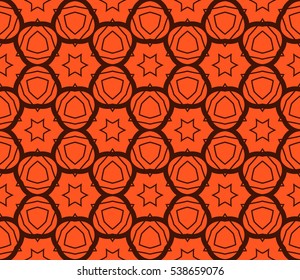 Color design geometric pattern. Seamless vector illustration orange color.