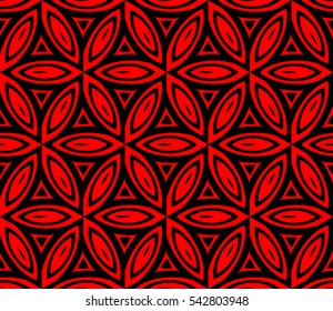 Color design geometric pattern. Seamless vector illustration red color.
