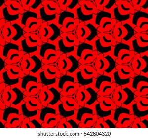 Color design geometric pattern. Seamless vector illustration red color.