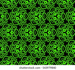 Color design geometric pattern. Seamless vector illustration green color.