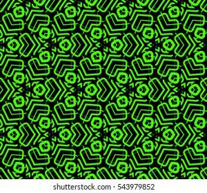Color design geometric pattern. Seamless vector illustration green color.