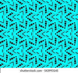 Color design geometric pattern. Seamless vector illustration blue color.