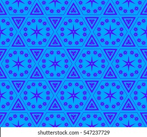 Color design geometric pattern. Seamless vector illustration blue color.