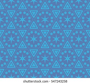 Color design geometric pattern. Seamless vector illustration blue color.
