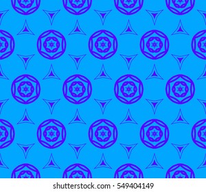 Color design geometric pattern. Seamless vector illustration blue color.