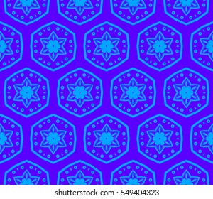 Color design geometric pattern. Seamless vector illustration blue color.