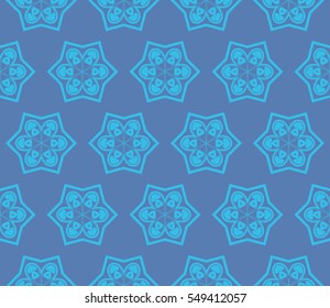 Color design geometric pattern. Seamless vector illustration blue color.
