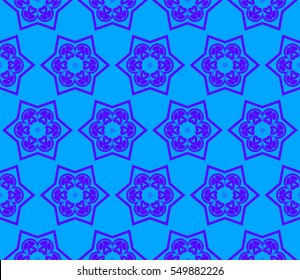 Color design geometric pattern. Seamless vector illustration blue color.