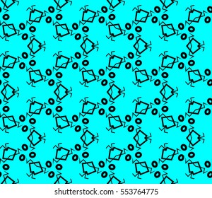 Color design geometric pattern. Seamless vector illustration blue color.