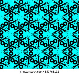 Color design geometric pattern. Seamless vector illustration blue color.