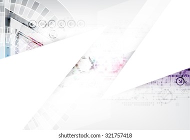 Color design layout. Abstract technology project. Vector illustration