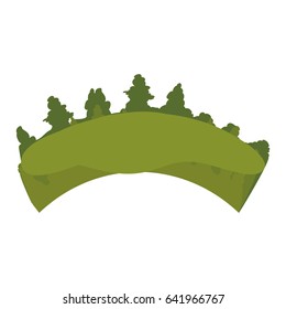 color design of mountains and forest landscape vector illustration