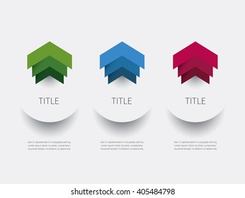 color diagram background with summary design table / vector infographic arrows circle