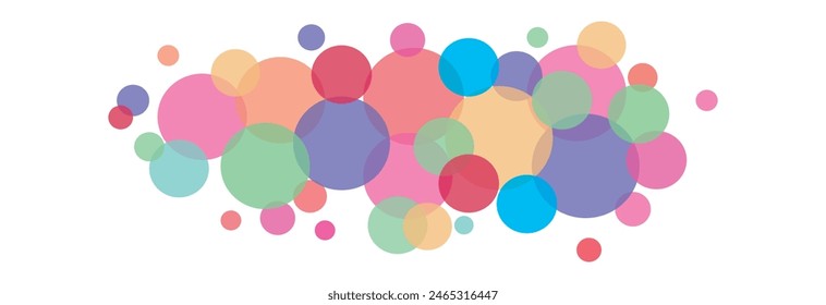 Diagrama de color, intersección general del círculo del gráfico. Forma de mostrar información en forma de cruzamiento de círculos Diseño de Ilustración vectorial eps 10