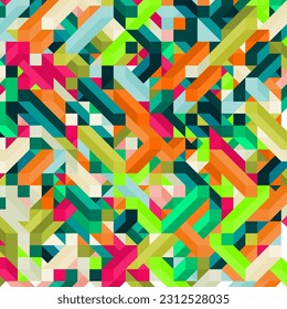 Color Diamonds illusion background abstract illustration
