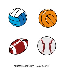 color diferents plays balls icon