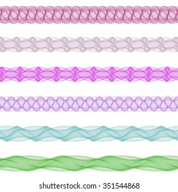Color digital design page divider line set