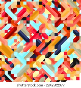 Color Dimonds illusion background abstract illustration