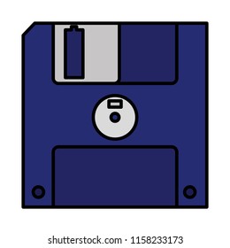 color diskette retro computer data media