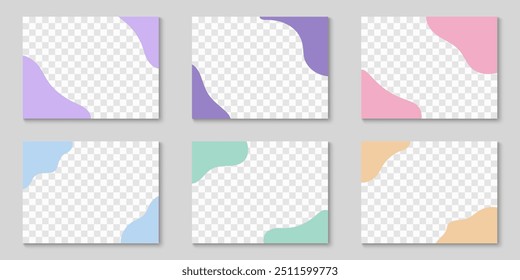 Cabeçalho de divisor de cores para aplicativo, pôsteres, modelo de banners. Divisores de Ondas Abstratos no Canto. Linhas de curva para elemento de design. Ilustração de vetor isolada.