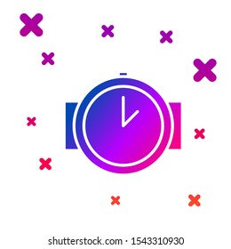 Color Diving watch icon isolated on white background. Diving underwater equipment. Gradient random dynamic shapes. Vector Illustration
