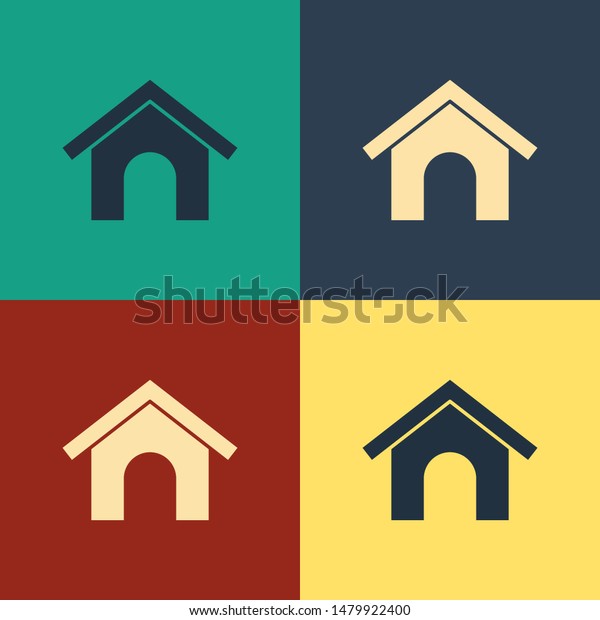 Color Dog House Icon Isolated On Stock Vector Royalty Free