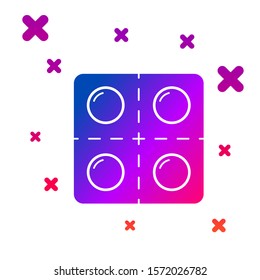 Color Dog and pills icon isolated on white background. Prescription medicine for animal. Gradient random dynamic shapes. Vector Illustration